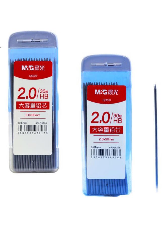 M.G شينغوانغ (M&G) إعادة تعبئة قلم رصاص ميكانيكي Hb، 2.0 مم رصاص راتينج، إعادة تعبئة قلم امتحان بسعة كبيرة للطلاب، 30 قطعة/علبة Aslq5206 - Image 3