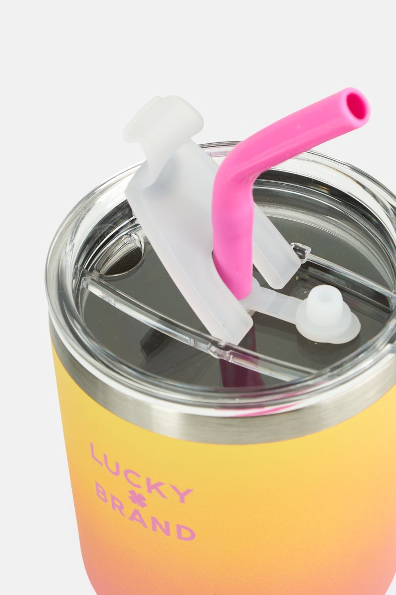 LUCKY BRAND Ombre Stainless Steel Vacuum Insulated Tumbler With Straw 887 ml, Multicolor - Image 4