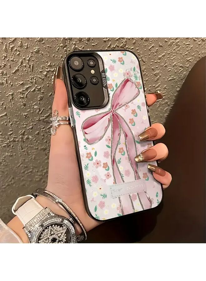 غلاف وردي فاخر ذو ملمس ناعم مع فيونكة لطيف لهاتف Galaxy M31 - Image 4