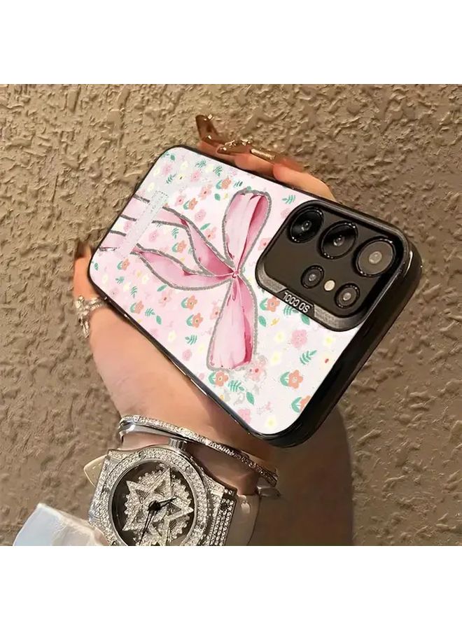 غلاف وردي فاخر ذو ملمس ناعم مع فيونكة لطيف لهاتف Galaxy M31 - Image 1