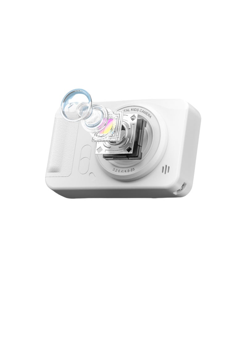 Generic Camera 2.4 inch HD video camera portable camera 64g memory white children's camera point-and-shoot camera simple operation suitable for kids and novices birthday gift let children record a beautiful life  - Image 2