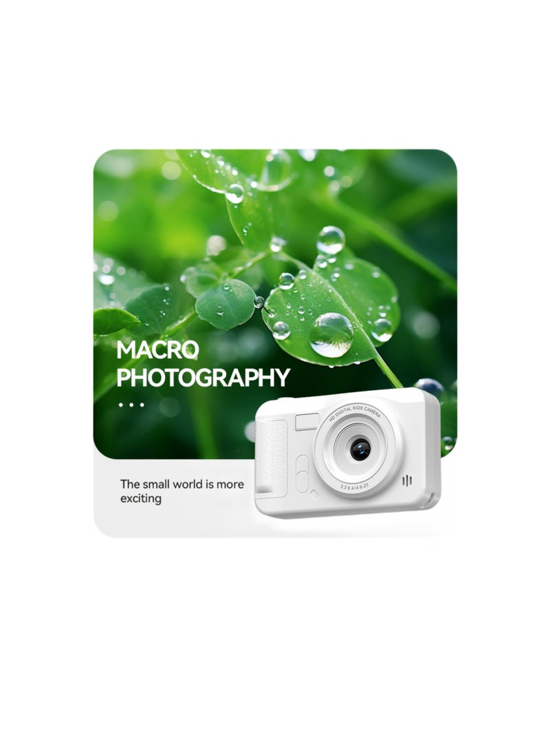 Generic Camera 2.4 inch HD video camera portable camera 64g memory white children's camera point-and-shoot camera simple operation suitable for kids and novices birthday gift let children record a beautiful life  - Image 4