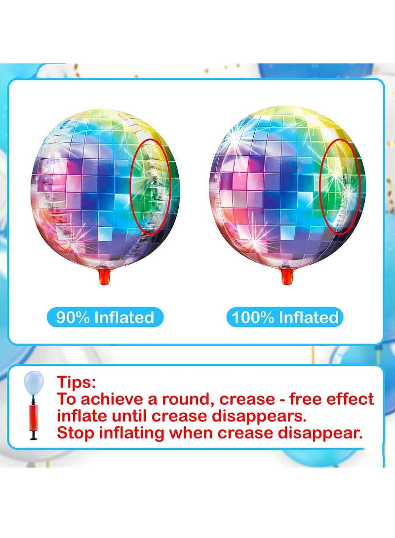 KASTWAVE Mirror Balloons, 6 Pcs Disco Metallic Balloons for 70s Party Decorations - Image 5