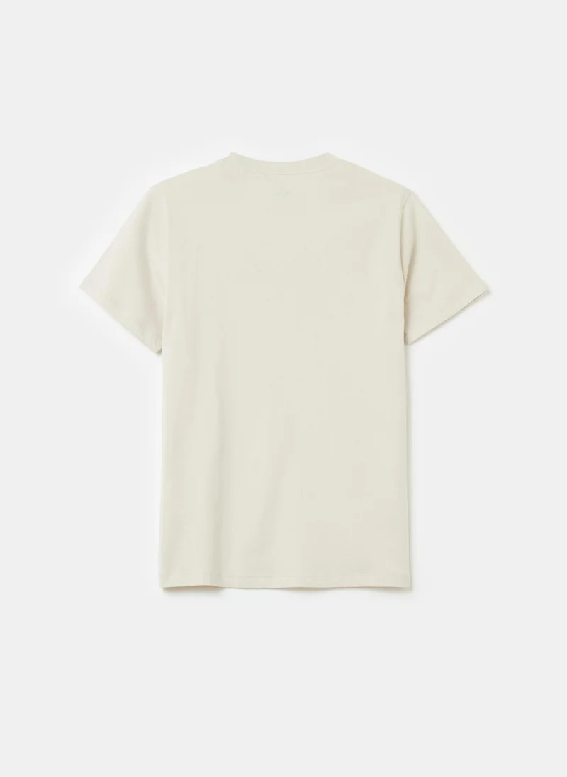 او في اس Ovs T-Shirt3/4Col+H Beige