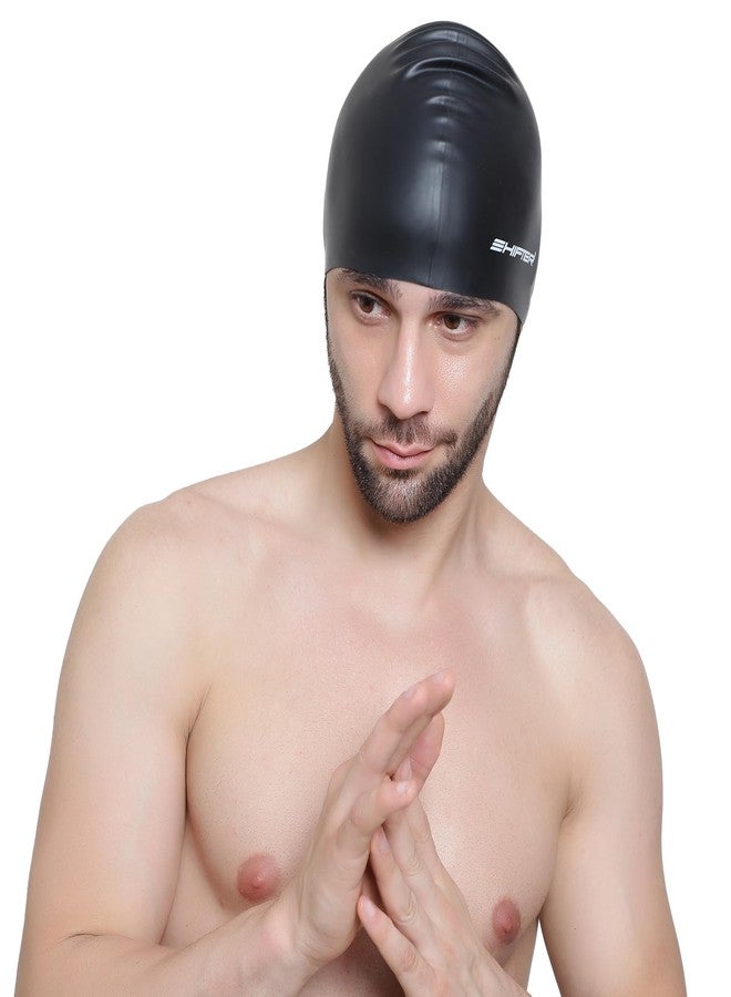 Shifter Premium Swimming Cap & Swimming Goggle Set,Antifog Mirrored Swim Goggles for Men Women Boys & Girls,Soft Silicone Swim Cap for Long & Short Hair (Black-Silver) - Image 3