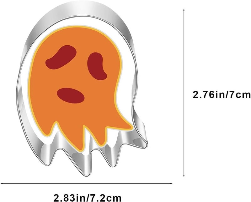 Stainless Steel Halloween Ghost Cookie Cutters - 5 Pcs Baking Molds for Halloween Treats,Durable and Easy to Clean Cookie Shapers for Festive Baking Activities - Image 2