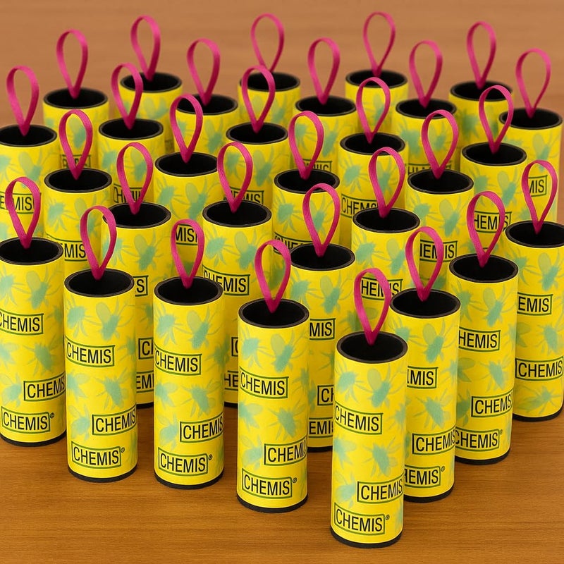 Fly Traps for Indoors Outdoor,Fly Tape,Fly Paper Strips Sticky Hanging,Fly, Catcher,Fly Catcher for Flies, Mosquito,Gnats, Flying Insects 20 pcs - Image 2