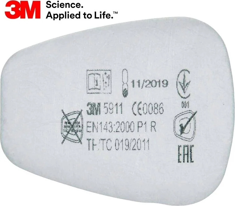 3M ™ 5911 Particulate Filter (Bayonet Mounted, P1 R Filter) - (1 Pair)