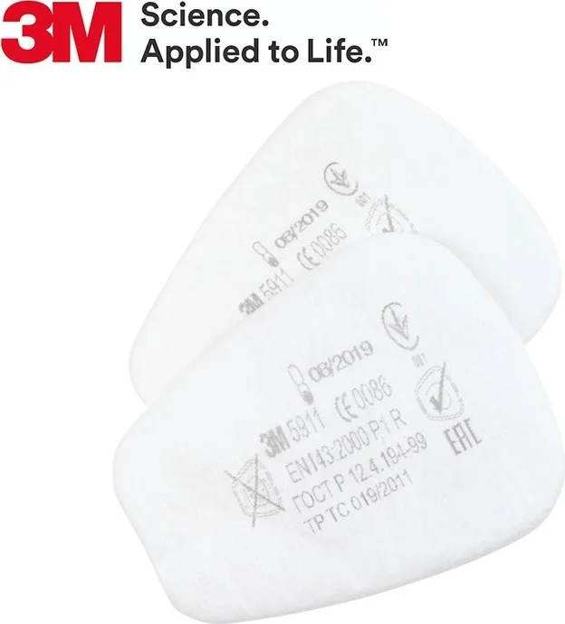 3M ™ 5911 Particulate Filter (Bayonet Mounted, P1 R Filter) - (1 Pair)