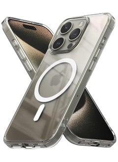 PulseMate for iPhone 15 Pro Max Case Cover, MagSafe Compatible, Slim & Fit Clear Case, Yellowing Resistant, Scratch-Resistant Back, 360 Degree Shockproof