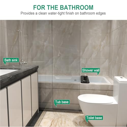 Risunpet 39 inch Silicone Water Guard for Kitchen Sink, Rubber Shower Threshold Splash Guard, Shower Barrier Water Strip Dam, Corner Water Retaining Dam Strip for Kitchen Sink Cooktop Bathroom Tub - Image 4