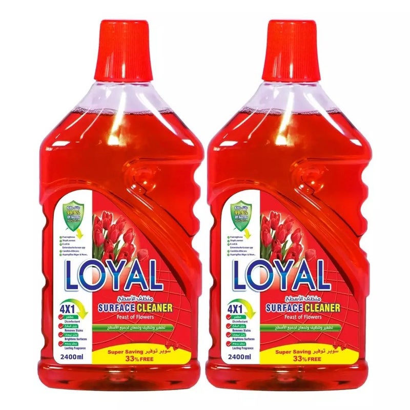 Loyal Surface Cleaner Feast of Flowers Disinfectant Liquid- 2X2400ml