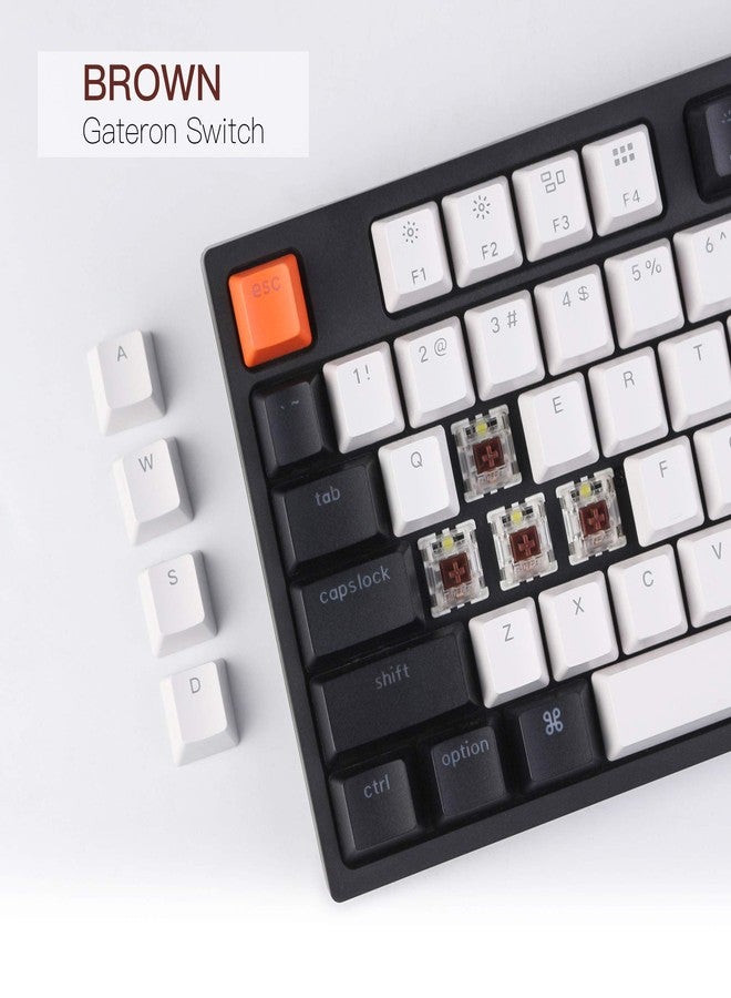 Keychron C2 Full Size 104 Keys USB Type-C Wired Mechanical Gaming Keyboard for Mac Layout, Gateron G Pro Brown Switch/RGB Backlight/Double-Shot ABS keycaps Computer Keyboard for Windows Laptop PC - Image 5