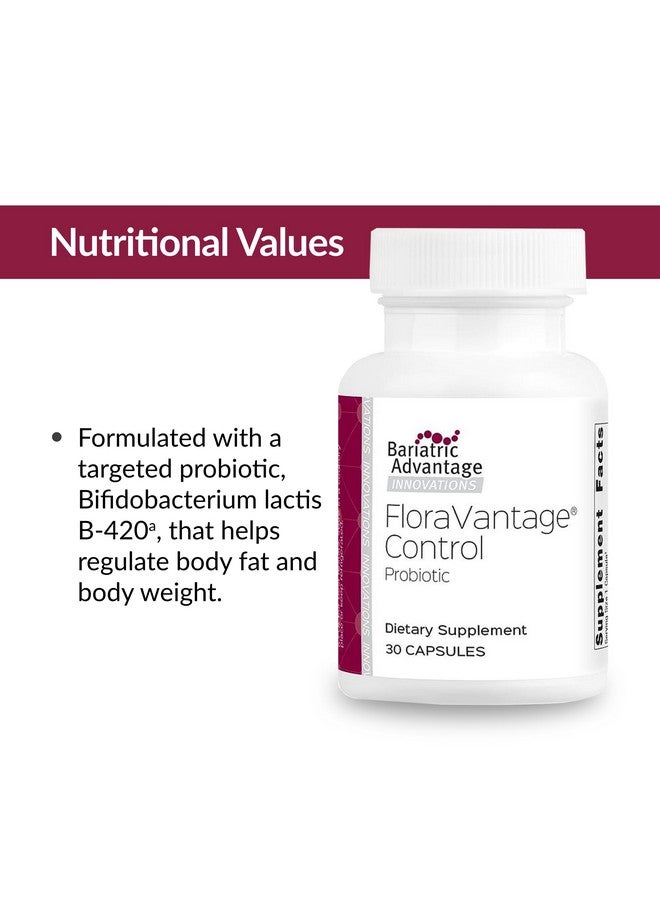 Bariatric Advantage FloraVantage Control - Probiotic Health for Bariatric Patients - Probiotic for Gut Health - Vegetarian & Non-GMO - 30 Capsules - Image 5