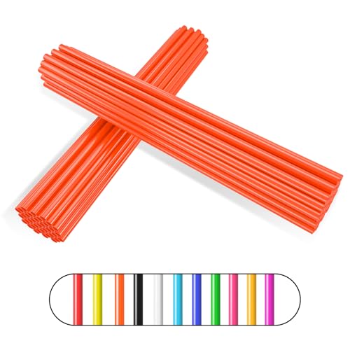 PSLER 72 PCS Orange Spoke Skins Spoke Trim Wrap Cover Decoration Protector Pipe Motocross Pit Dirt Bike Aaccessories - Image 1