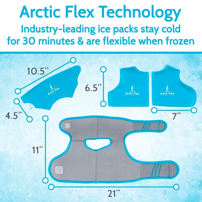 Vive Ankle Ice Pack Wrap  Foot ColdHot Compression Brace  Adjustable Freeze Support for CoolingHeating Achilles Injuries Tendonitis Plantar Fasciitis Sore Feet Inflammation Muscle Sprain - Image 4