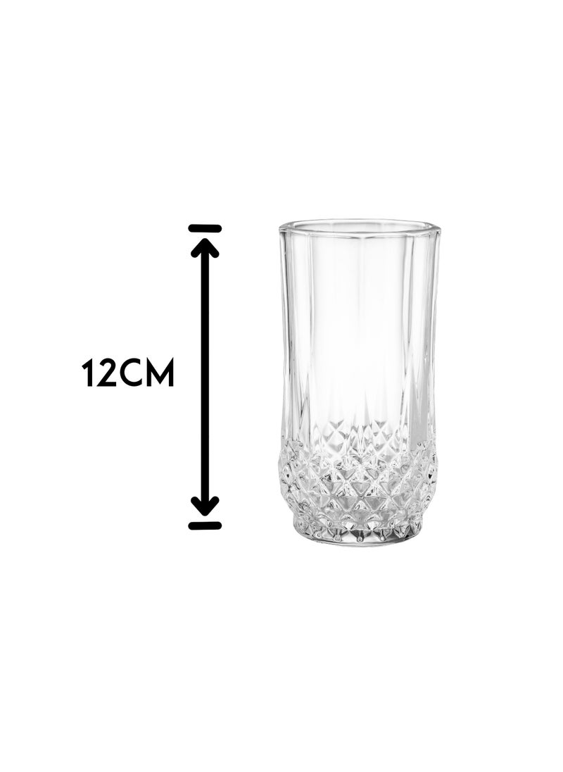 Blinkmax Set of 6 clear glass cups with a beautiful and modern design, suitable for all uses  - Image 4