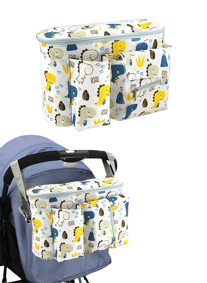 حقيبة تخزين عربة أطفال ، مثالية لأساسيات الأطفال ، بما في ذلك حاملات أكواب عربة الأطفال ، والكراسي الهزازة لعربة الأطفال ، وأكياس الحفاضات الصغيرة ، وما إلى ذلك ، وإكسسوارات عربة الأطفال المثالية ، وحقائب عربة الأطفال - Image 1