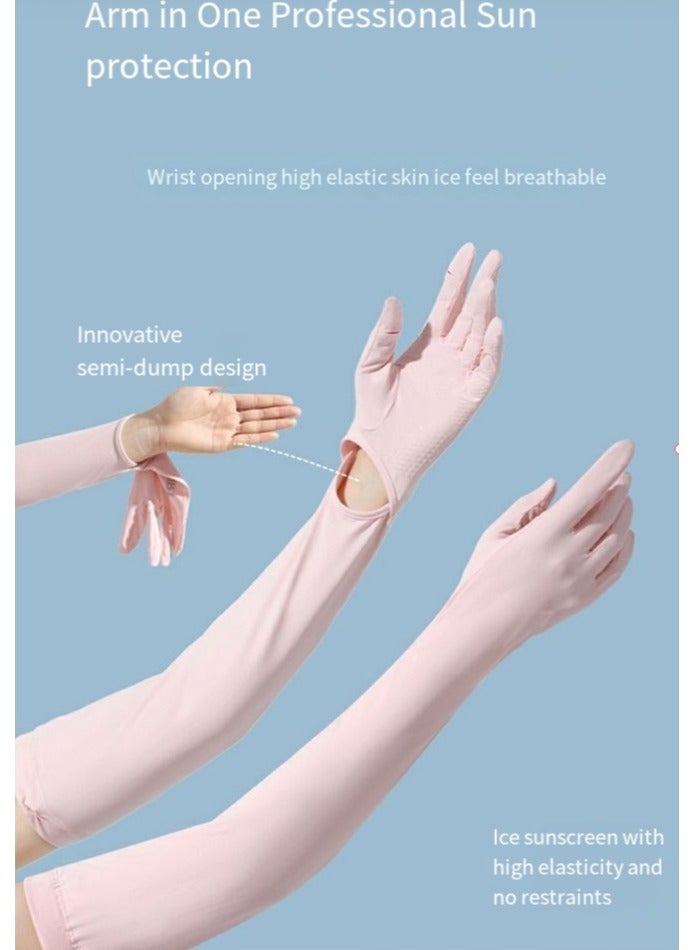 عام أكمام طويلة من النايلون للحماية من الشمس بسيطة صيفية خارجية للرجال والنساء، أكمام جليدية مضادة للأشعة فوق البنفسجية تناسب ركوب الدراجات - Image 2