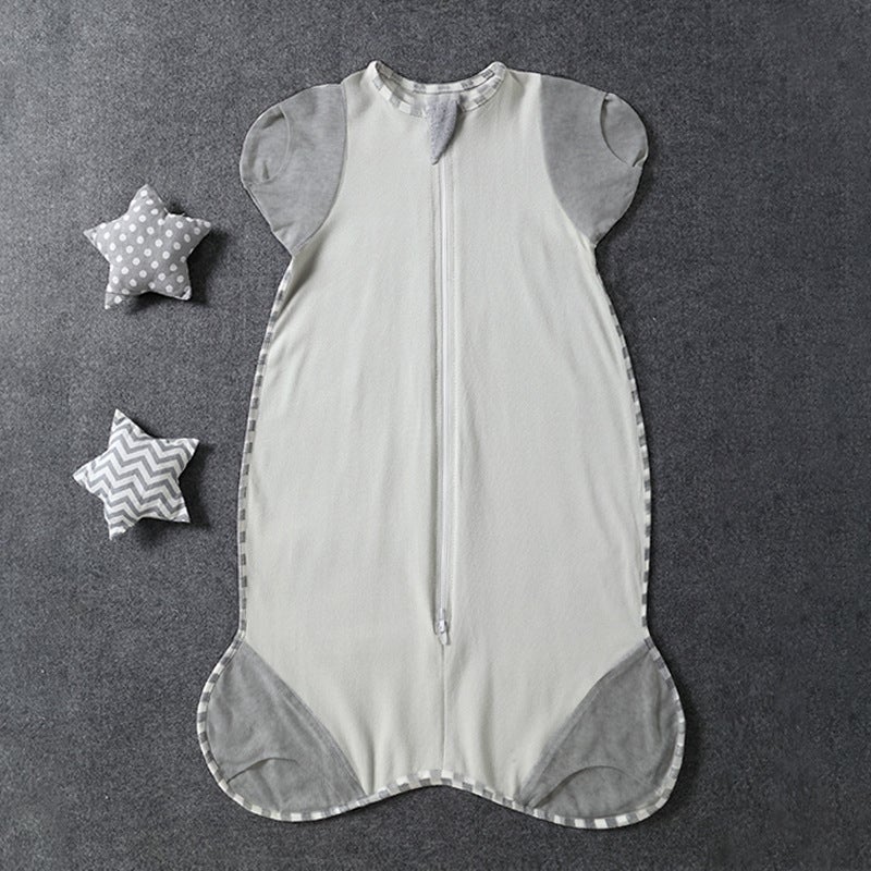 Newborn Baby Swaddle Sleeping Bag Cotton Summer Extra-large Anti-kick Quilt Baby Dual-purpose Anti-startle Sleeping Bag - Image 1