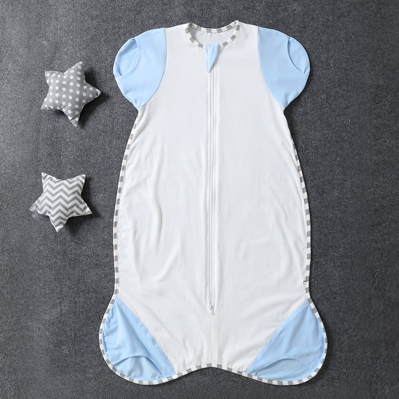 Newborn Baby Swaddle Sleeping Bag Cotton Summer Extra-large Anti-kick Quilt Baby Dual-purpose Anti-startle Sleeping Bag - Image 5