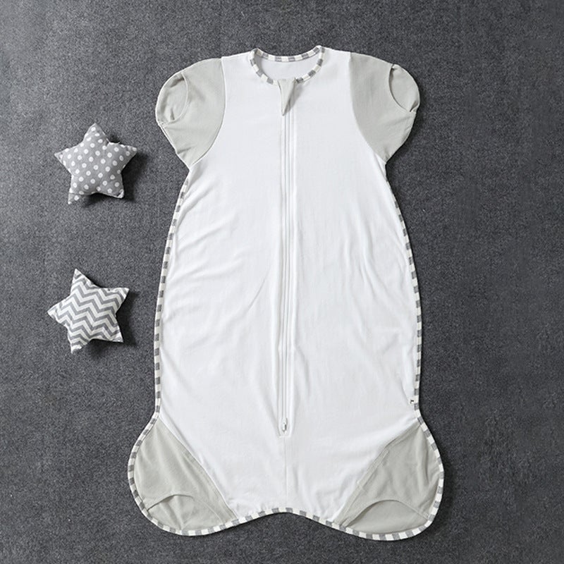 Newborn Baby Swaddle Sleeping Bag Cotton Summer Extra-large Anti-kick Quilt Baby Dual-purpose Anti-startle Sleeping Bag - Image 4