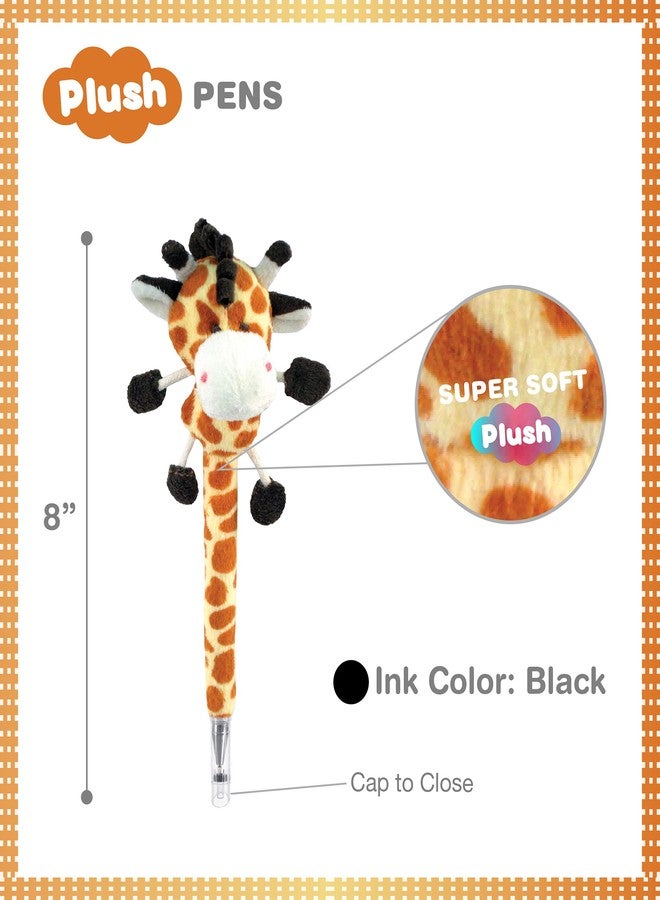 Puzzled DolliBu Brown Giraffe Plush Pen - Cute & Soft Wild Life Stuffed Animal Ballpoint Novelty Pen Toy, Writing Pen Instrument for Cool Stationery School & Office - Image 2