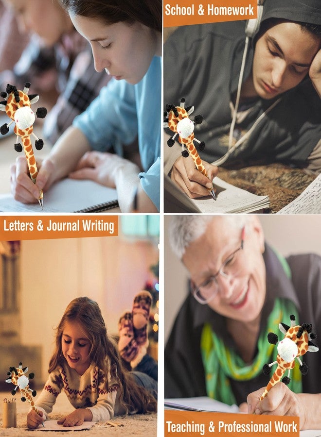 Puzzled DolliBu Brown Giraffe Plush Pen - Cute & Soft Wild Life Stuffed Animal Ballpoint Novelty Pen Toy, Writing Pen Instrument for Cool Stationery School & Office - Image 3