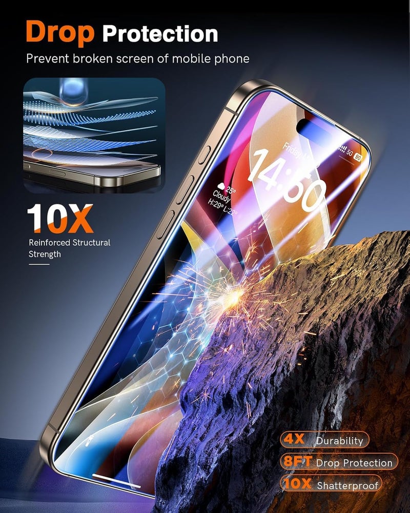 ال كي واقي شاشة LK لهاتف iPhone 17 Pro من الزجاج المقسى 9H+ - Image 4