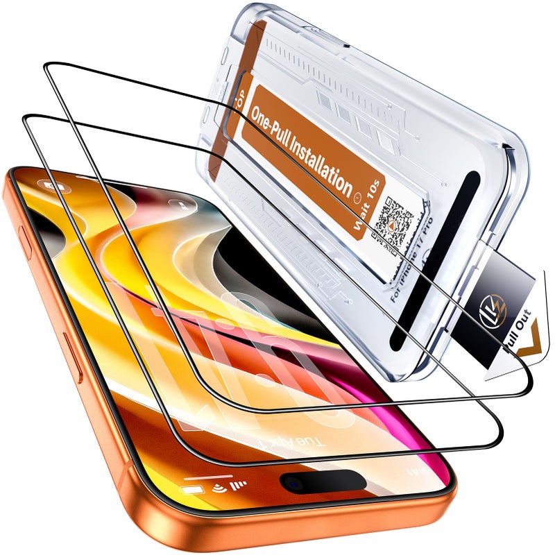 ال كي واقي شاشة LK لهاتف iPhone 17 Pro من الزجاج المقسى 9H+ - Image 1