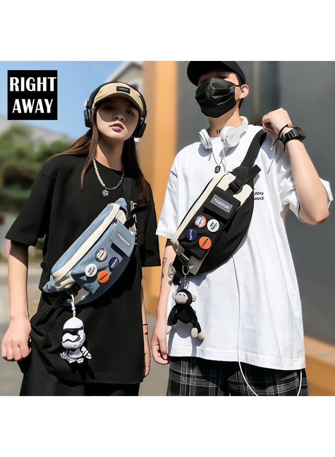 Right Away Men's Crossbody Bag Shoulder Bag Single-shoulder Chest Bag Portable Small Backpack For Male College Students Cycling Carry Bag Small Bag