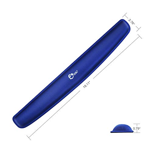 SIIG Keyboard Wrist Rest Pad - Gel Filled Cushion Support for Easy Typing and Pain Relief, Non-Skid for Home/Office/Computer/Laptop - Blue - Image 4