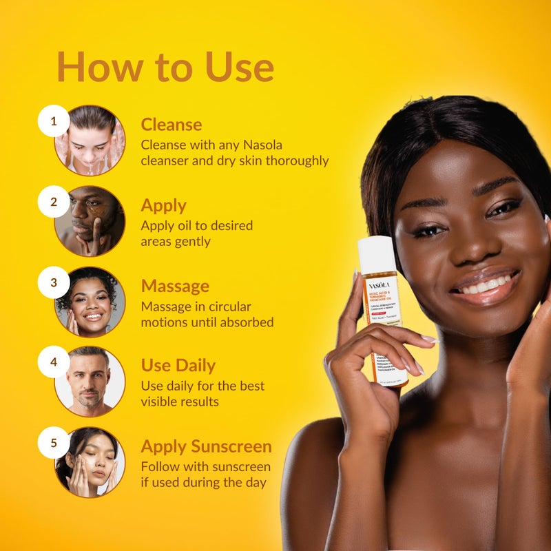 Nasola Kojic Acid Turmeric Skincare Bio Pure Oil - Image 5