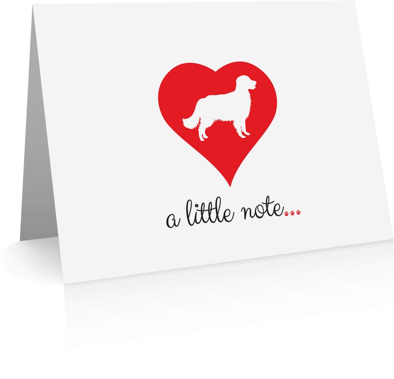 Little Notes by Comptime Golden Retriever Note Cards 24 Foldover Cards and Envelopes Dog Breed Notecards