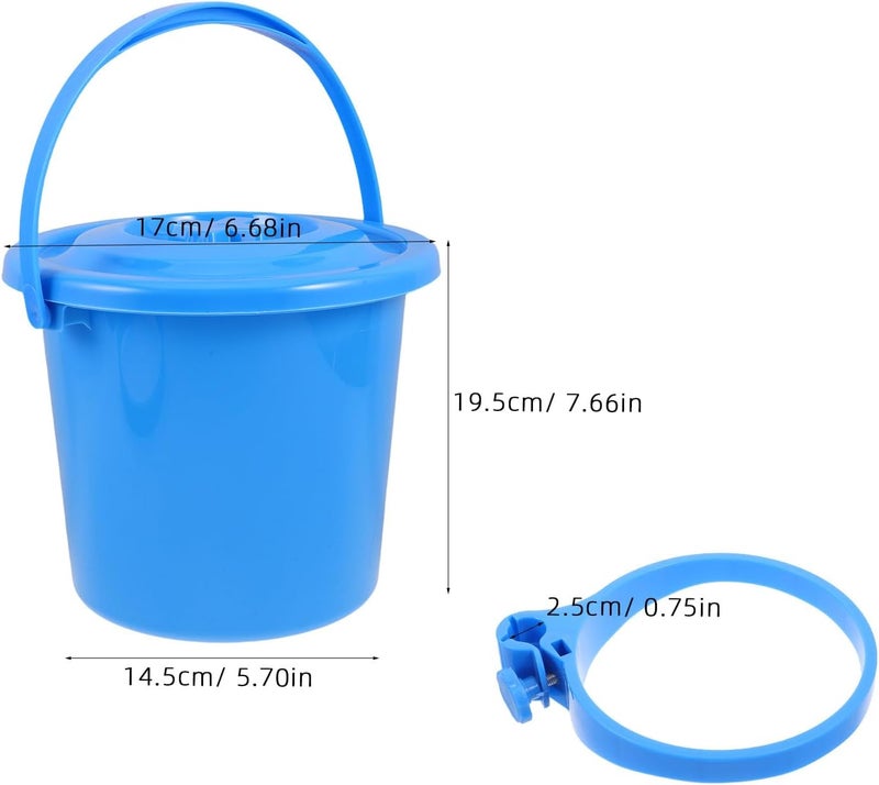 SHOWERORO 1 Set Plastic Hanging Waste Bin with Lid for Beauty Trolley Cart - Rolling Cart Basin for Salon Spa Therapy Trolley Toiletries and Trash Storage - Image 2