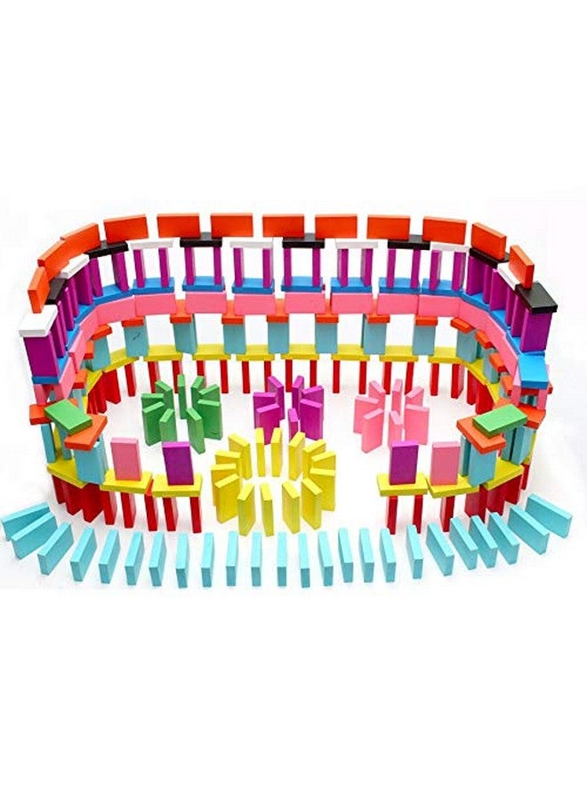 VGRASSP 240 pcs (2 Packs of 120) 12 Color Wooden Domino Toy for Kids - Educational Blocks Activity Game for Play and Learning (240) - Image 2