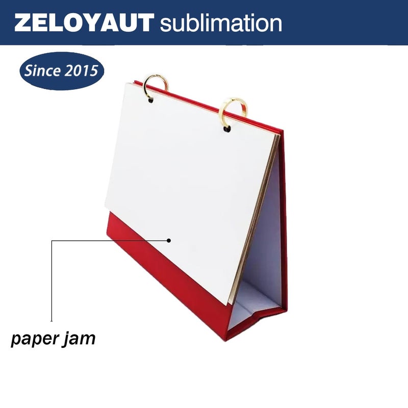 Zeloyaut DIY Sublimation Blank Desk Calendar - 14-Page Customizable Tear-Off Calendar (8.3"x6.7") for Heat Press, Photo Gifts & Office Decor (white) - Image 3