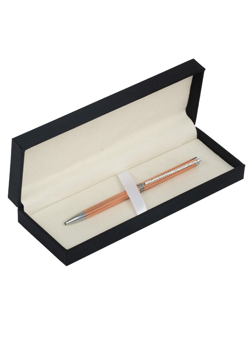 آر إس قلم RS نحاسي و مشبك فضي بكريستال - Image 4