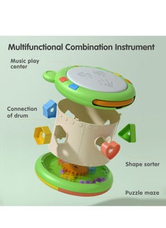 Y&D Baby Musical Electronic Drum Toy, 3-in-1 Activity Cube Toys, Instrument and Sensory Toy Gift for Toddlers, Boys, Girls, 6-12 Months Up  - Image 4