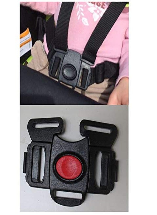 Black 5 Point Harness Buckle Clip Replacement Part Seat Safety for Chicco TRE Jogging Stroller for Babies, Toddlers, Kids, Children 5E