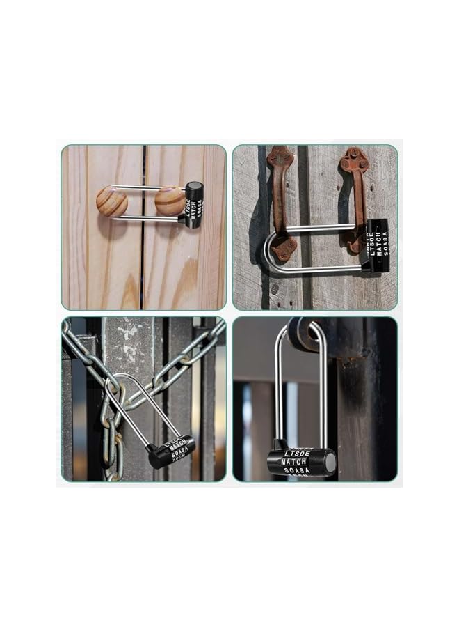PROMASS PROMASS 5.8 Inch Long Shackle Combination Lock Gym Locker Lock, 5 Digit Waterproof Combination Padlock, Lock Keyless Resettable Long Safety Padlock for School Fence Toolbox Hasp Cabinet Storage  - Image 2