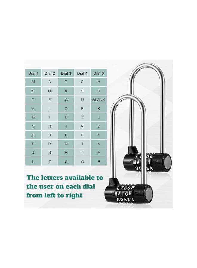 PROMASS PROMASS 5.8 Inch Long Shackle Combination Lock Gym Locker Lock, 5 Digit Waterproof Combination Padlock, Lock Keyless Resettable Long Safety Padlock for School Fence Toolbox Hasp Cabinet Storage  - Image 5