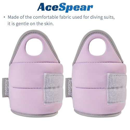 AceSpear Wrist Weights with Thumb Loops Lock for Men Women 1lb*2 2lbs*2 3lbs*2 Ankle Weights Weighted Gloves for Running Strength Training Walking Exercises (Purple, 1 lb x 2) - Image 4