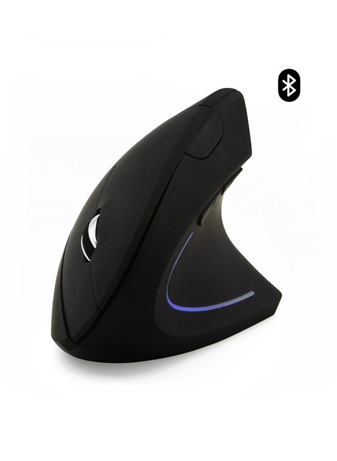 Generic - Rechargeable Ergonomic Wireless Mouse, 2.4G USB Optical Vertical Mouse with 3 Adjustable DPI 800/1200/1600 Levels  for Computer, Laptop, PC, MacBook (Black) - Image 1