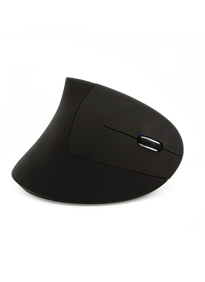 Generic - Rechargeable Ergonomic Wireless Mouse, 2.4G USB Optical Vertical Mouse with 3 Adjustable DPI 800/1200/1600 Levels  for Computer, Laptop, PC, MacBook (Black) - Image 1