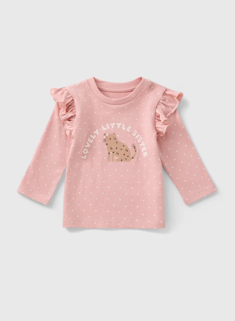 Matalan Baby Pink Cat Little Sister Top
