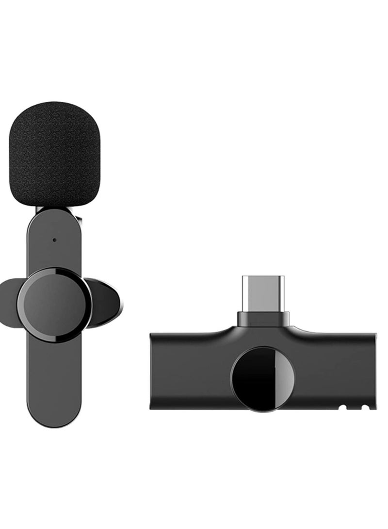 ELTRAZONE ميكروفون لافاليير لاسلكي صغير USB-C أندرويد بتوصيل وتشغيل للمقابلات والبث المباشر - Image 1
