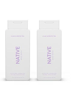 native Native Body Wash Contains Naturally Derived Ingredients | For Women & Men, Sulfate, Paraben, & Dye Free Leaving Skin Soft and Hydrating | Lilac & White Tea 18 oz - 2 Pk  - Image 1
