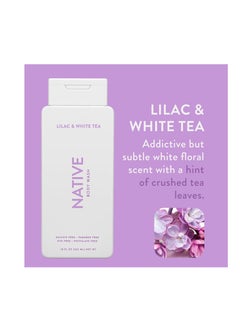 native Native Body Wash Contains Naturally Derived Ingredients | For Women & Men, Sulfate, Paraben, & Dye Free Leaving Skin Soft and Hydrating | Lilac & White Tea 18 oz - 2 Pk  - Image 2