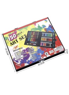 ZCM-HAPPY 150-Piece Children Drawing Set for Kids with Oil Pastels, Crayons, Colored Pencils, Markers  - Image 3